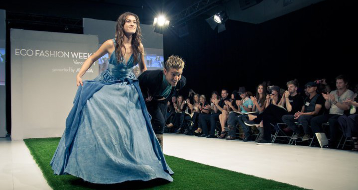 Jeff Garner takes a bow at Eco Fashion Week in Vancouver