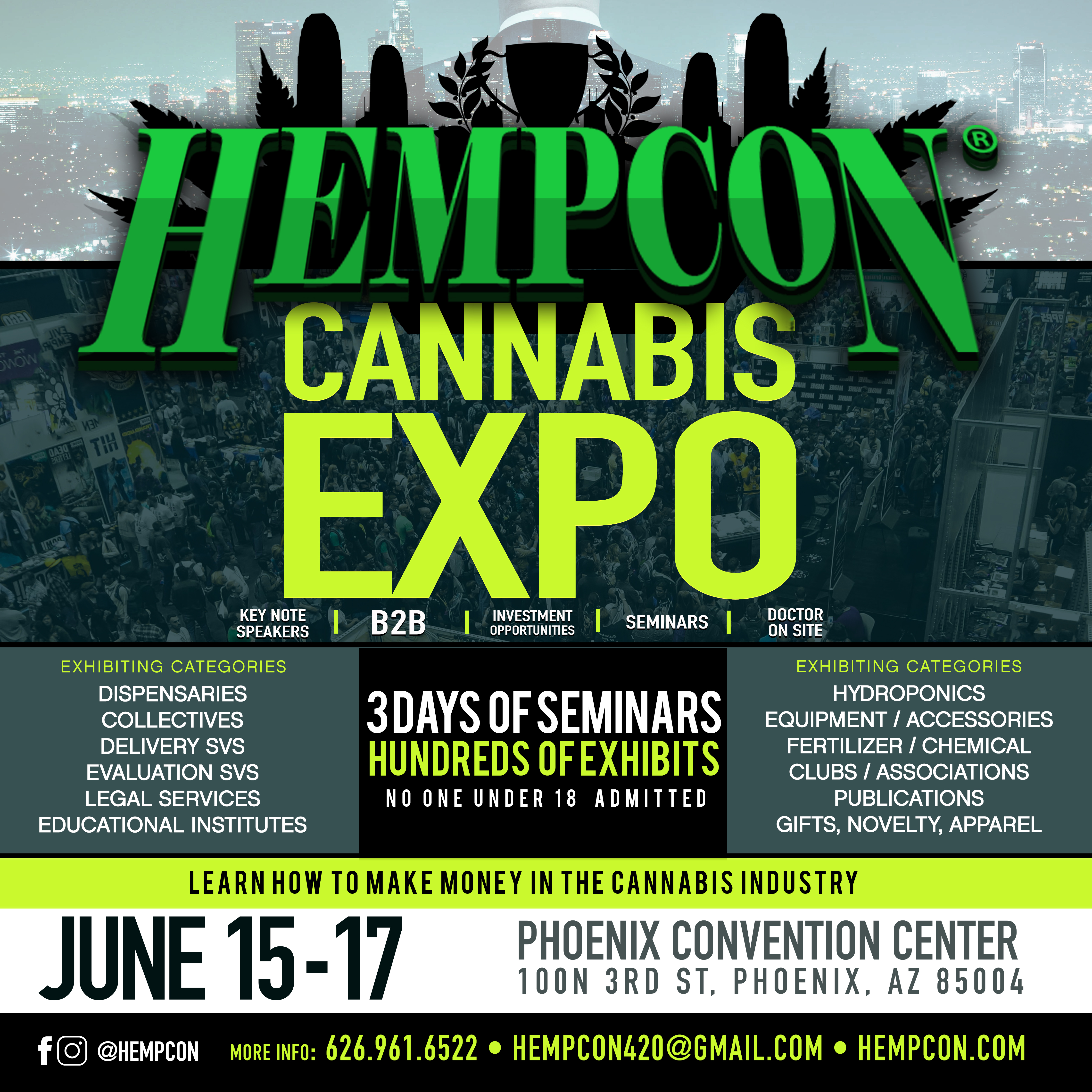 HempCon Cannabis Expo Phoenix June 15-17 at the Phoenix Convention Center